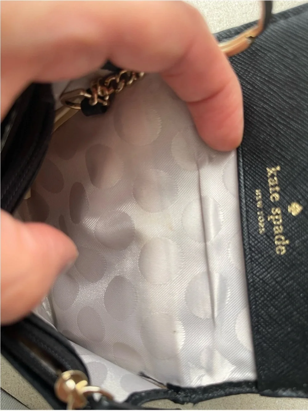 kate spade New York ♠️ Street Darla Black coin purse Wallet with Gold Logo